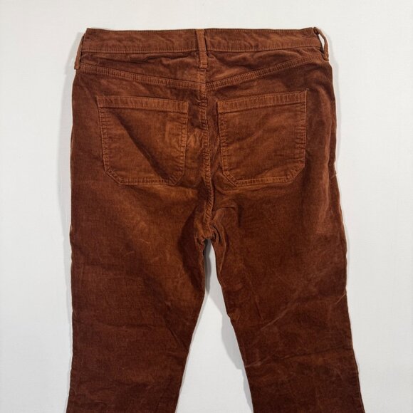 GAP 70s Flare High Rise Corduroy Pants Brown 30 10 Long Retro Boho Chic Hippie - Picture 4 of 9